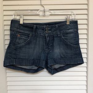 Hudson double button zipper Jean shorts